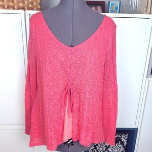 Coral Reversible Knit Top